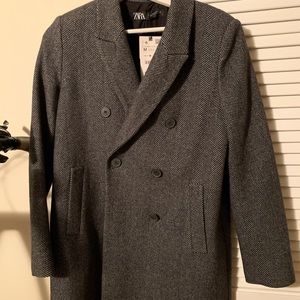 NWT Zara Herringbone Coat